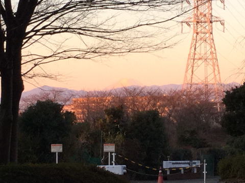 ちょっと分かりにくいけど富士山