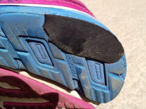 Repair後130キロ走った左足ピラミッドは全く残っていない